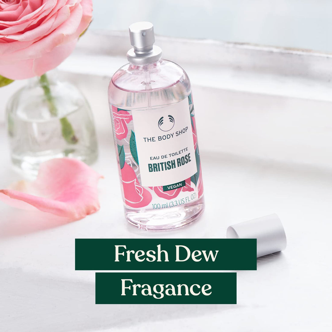 The Body Shop British Rose Eau De Toilette Vegan Perfume 100ml